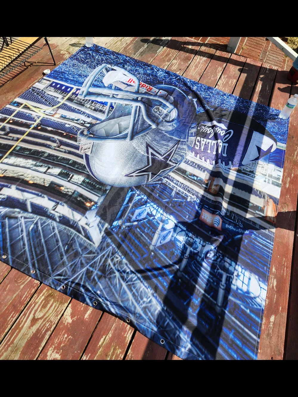 Dallas Cowboys Blue Helmet Shower Curtain